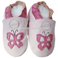 Soft Leather Baby Shoes with Non Slip Suede Soles