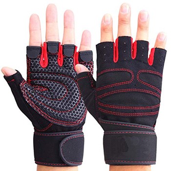 Half Finger Fitness Gloves Weight Lifting Gloves Protect Wrist Gym Training Fingerless Weightlifting Sport Gloves