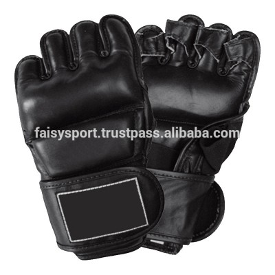 Authentic Leather Grappling Gloves Sparring Strike Punch Mitts MMA Fight Box Training